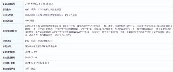 拟建项目汇总723（广东）半导体芯片(图2)