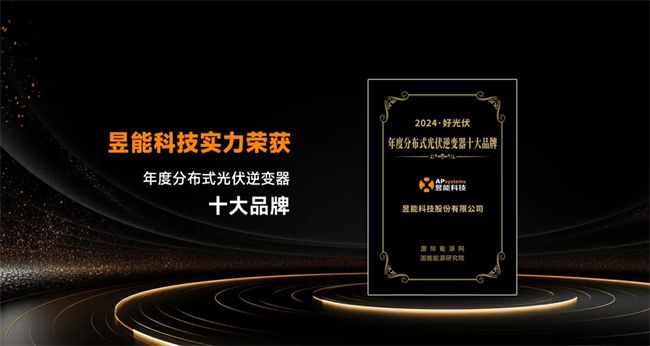 品质认可！昱能科技荣获年度分布式光伏逆变器十大品牌殊荣(图2)