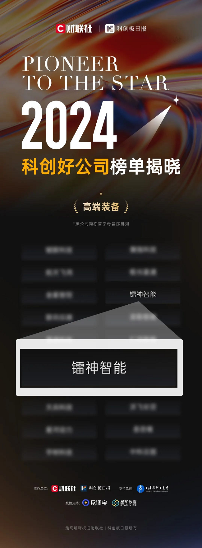 镭神智能荣耀登榜“2024高端装备好公司”展现科技创新实力(图1)