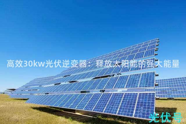 高效30kw光伏逆变器：释放太阳能的强大能量(图1)